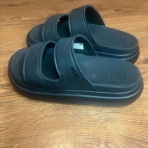 Reef Black Slide Sandals